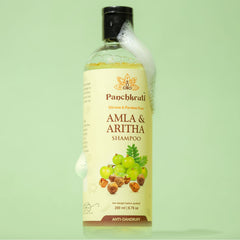 Panchkruti Herbal Shampoo Silicon and Paraben Free Shampoo with goodness of Amla and Aritha made by Harish Vaidya Sarvopathy Yogalay