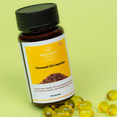 Sarvopathy Naturals Flaxseed Oil Capsules with Omega 3, 6, and 9 backed by harish vaidya