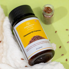 Sarvopathy Naturals Flaxseed Oil Capsules with Omega 3, 6, and 9 backed by harish vaidya