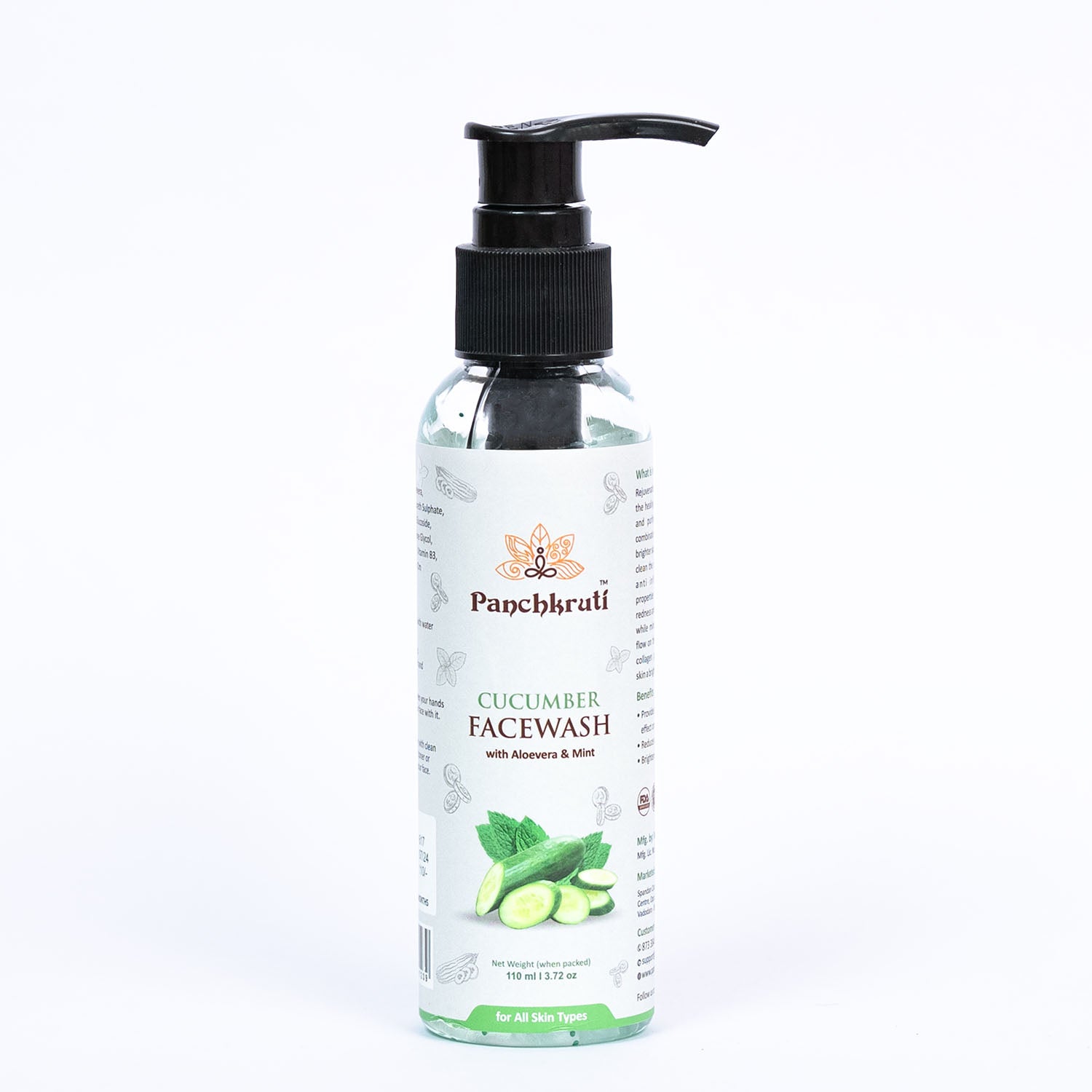 Panchkruti herbal facewash Cucumber Facewash 100ml by Sarvopathy Yogalaya, Harish Vaidya
