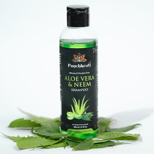 Panchkruti Silicon and Paraben free Herbal Shampoo with Aloe Vera and Neem made by Sarvopathy Yogalaya