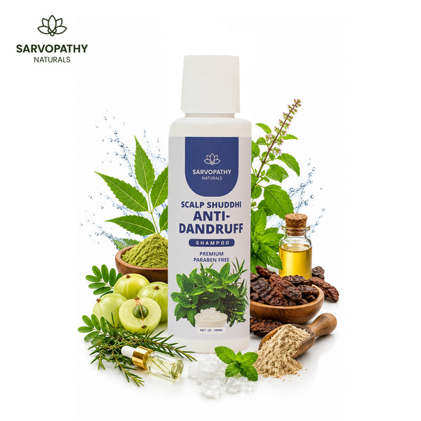 Sarvopathy Naturals Scalp Sudhhi Anti-Dandruff Shampoo with Tea Tree & Neem – 100ml