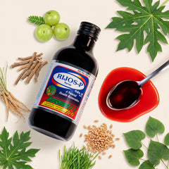 Rijos-P Syrup | Ayurvedic Health Restorative | Natural Iron Tonic with 25+ Herbs | 200ml