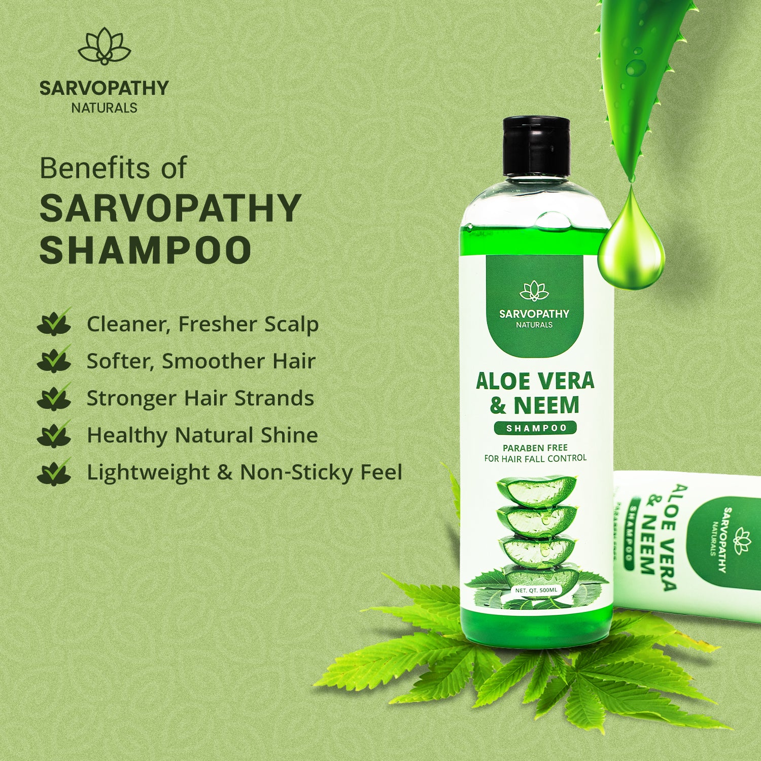 Aloevera Neem Shampoo – Sarvopathy